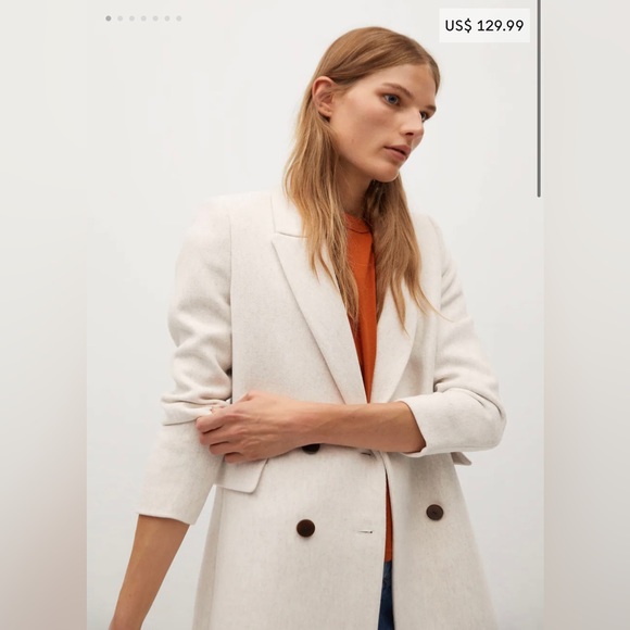 Double-breasted wool coat - Picture 5 of 10